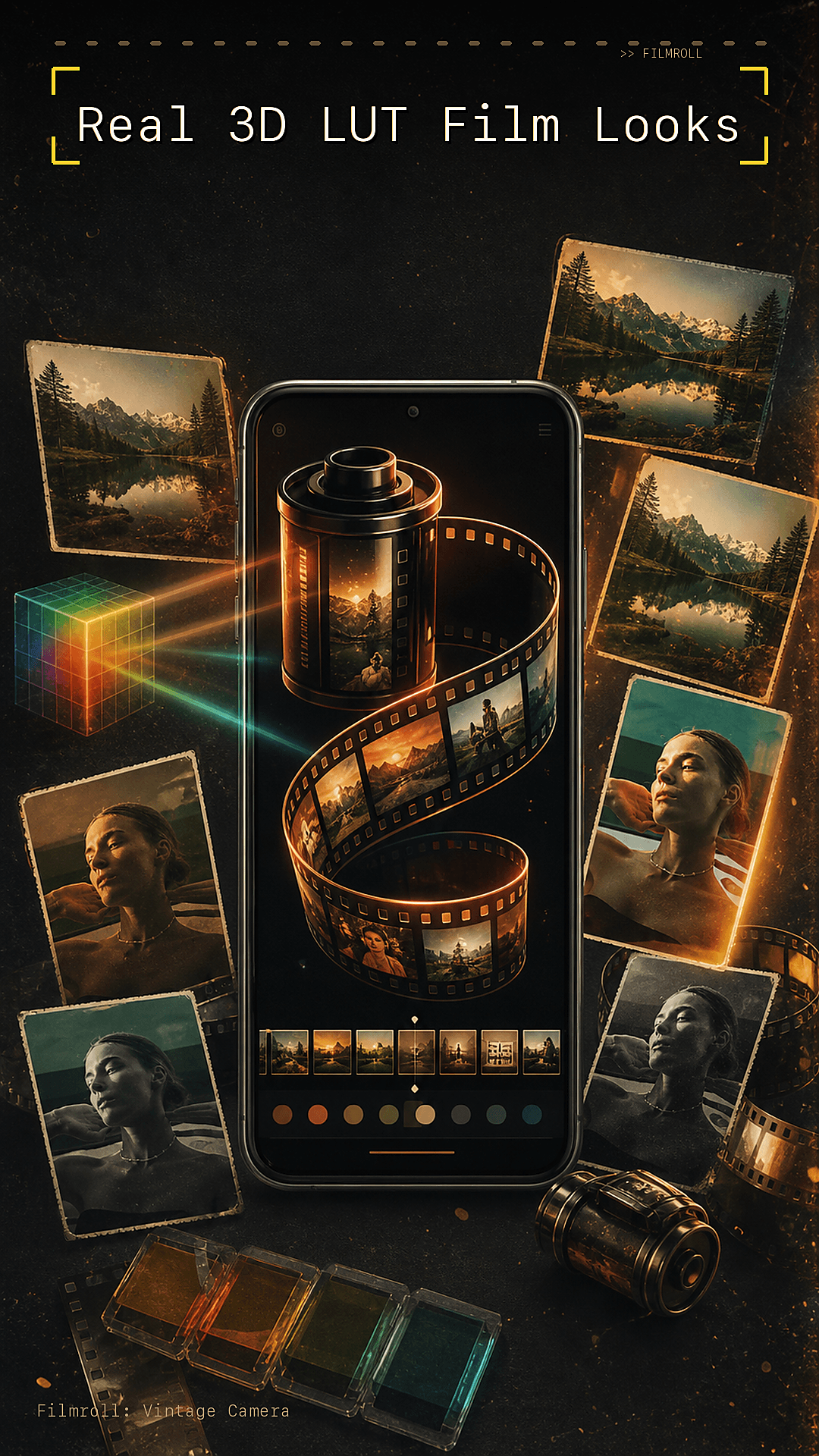 Filmroll 3D LUT film looks preview
